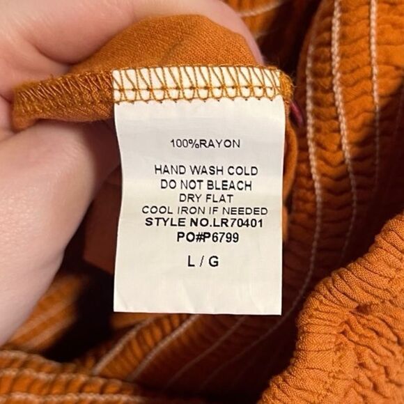 Main Strip- Women’s Golden Mustard Maggie Festival Smocked Jumpsuit Wide Leg, Lg - Picture 10 of 16